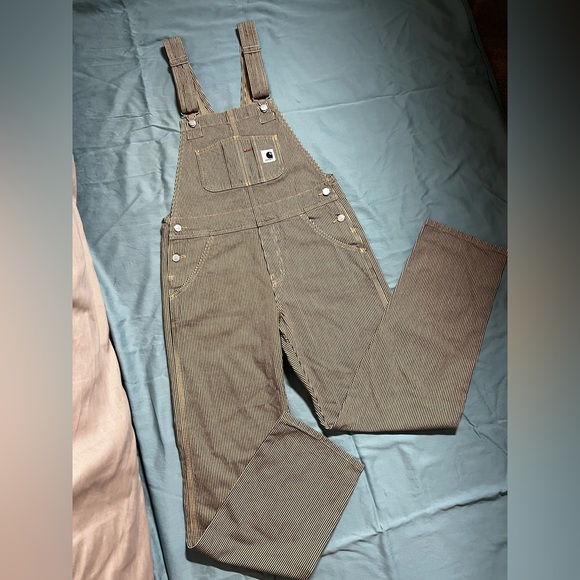 CARHARTT WIP BIB OVERALL STRAIGHT HICKORY - Picture 4 of 11